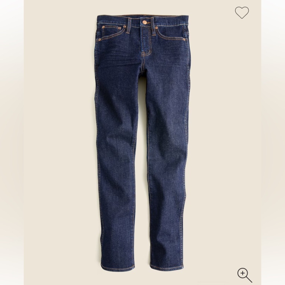 NWT J Crew Blue Denim Jeans 25P Mid Rise Straight